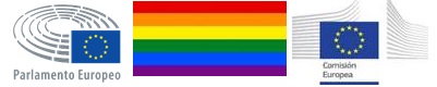 Les institucions europees a Espanya hissaran la bandera LGTBI al seu edifici