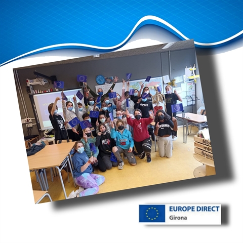 Taller "Joventut activa a la UE" a l'Escola El Morrot, Olot, 30 de març de 2022