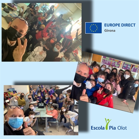 Taller "Joventut activa a la UE" a l'Escola Pia Olot, Olot 14 de Gener de 2022