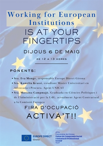 6 de maig - Working for European Institutions is at your fingertips