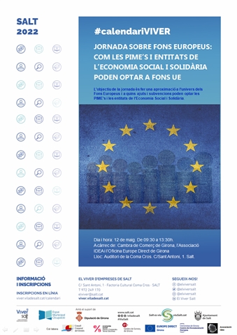 Jornada sobre Fons Europeus: com les PIME's i Entitats de l'Economia social i Solidària poden optar a fons europeus