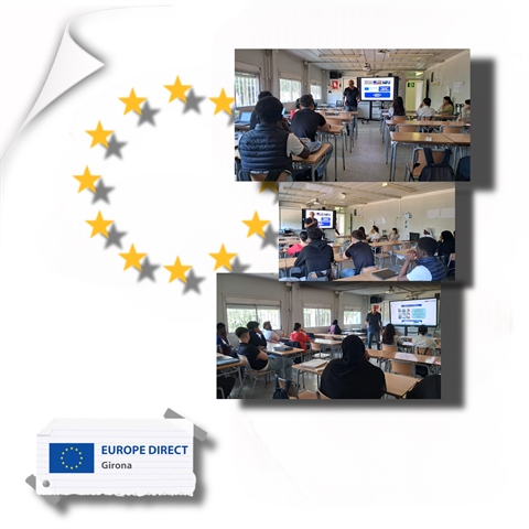 Taller "Joventut activa a la UE" a l'INS Salvador Sunyer, 21 de maig de 2025