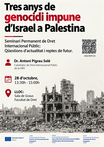 Tres anys de genocidi impune d'Israel a Palestina, 28 d'octubre. 