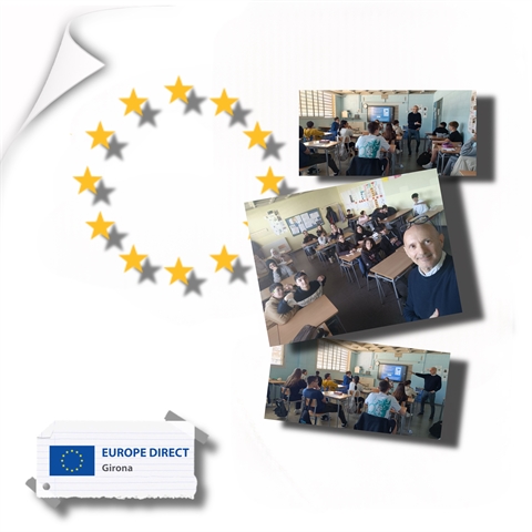 Taller "Joventut activa a la UE" a l'INS Llagostera, 01 d'abril de 2025