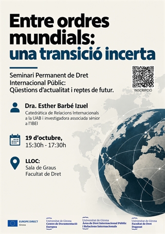 Entre ordres mundials: una transició incerta, 19 octubre.