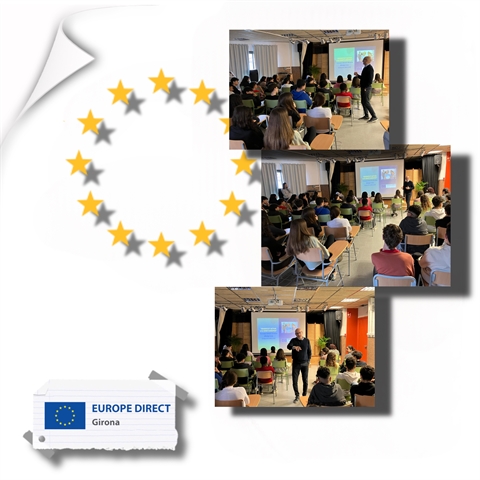 Taller "Joventut activa a la UE" a l'INS Frederic Martí Carreras, 14 de març de 2025