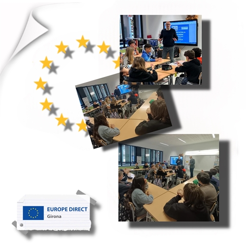 Taller "Joventut activa a la UE" a l'INS Pirineu, 04 d'abril de 2025