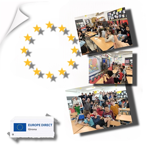 Taller "Joventut activa a la UE" a l'Escola Salvador Vilarrasa, 13 de maig de 2025