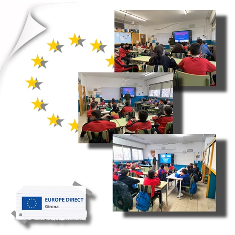 Taller "Joventut activa a la UE" a l'Escola Migdia, 17 de gener de 2025