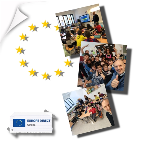 Taller "Joventut activa a la UE" a l'Escola Pirineu, Campdevànol, 7 de març de 2024