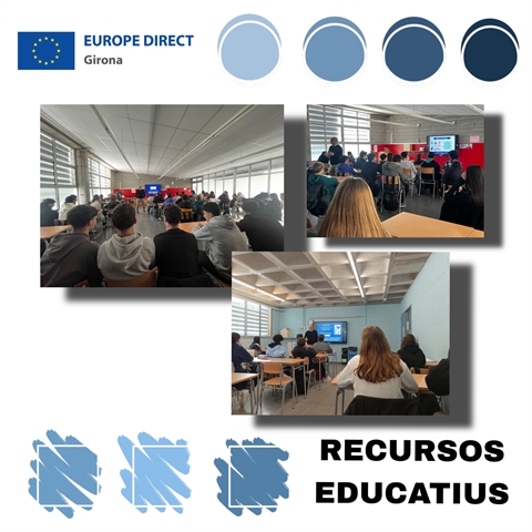 Taller "Joventut activa a la UE" a INS Llagostera, 21 de gener de 2026