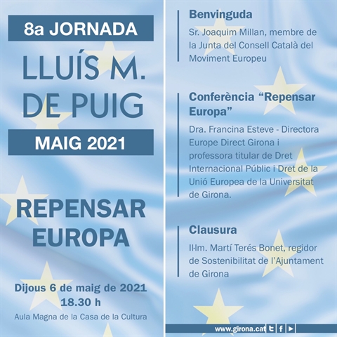 8a Jornada Lluís M. de Puig “Repensar Europa”.