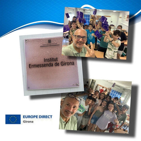 Taller "Joventut activa a la UE" a l'INS Ermessenda, Girona, 19 de maig de 2022