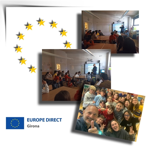 Taller "Joventut activa a la UE" a l'Escola La Bòbila, 20 de març de 2023