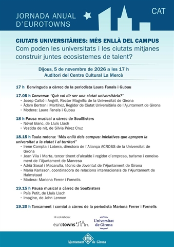 Jornada Anual d'Eurotowns - Ciutats Universitàries: Més Enllà del Campus, 5 Novembre