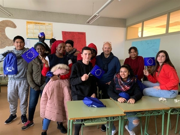 Taller "Joventut activa a la UE" a l'INS Santa Eugènia de Girona. 18 de gener de 2019