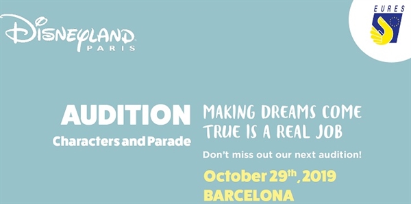 Xarxa Eures: Càsting Disneyland París a Barcelona, 29 d'octubre de 2019