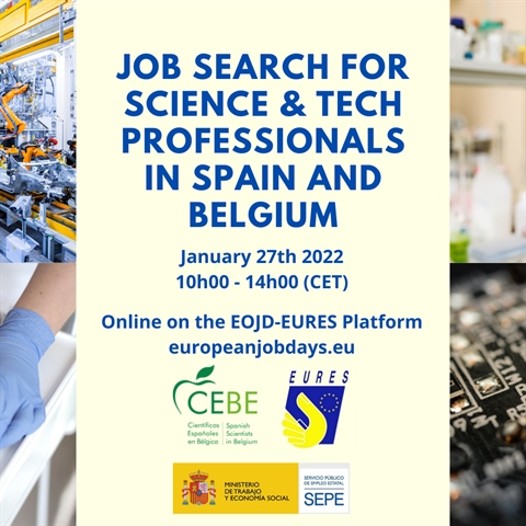 JOB SEARCH FOR SCIENCE & TECH PROFESSIONALS IN SPAIN AND BELGIUM