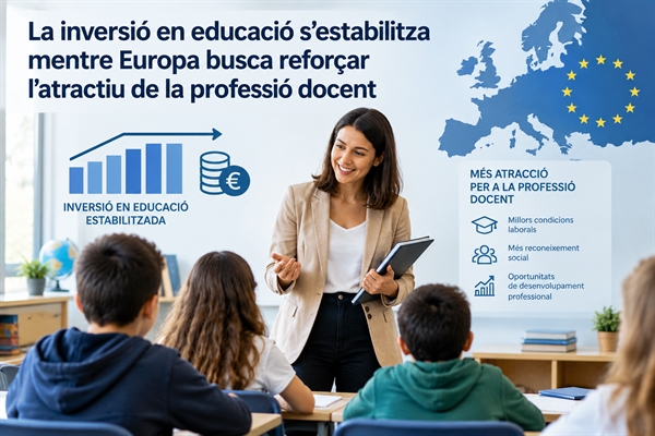 La inversió en educació s’estabilitza mentre Europa busca reforçar l’atractiu de la professió docent